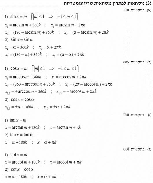 طريقة حل المعادلات المثلثية بشكل مبسط وسهل